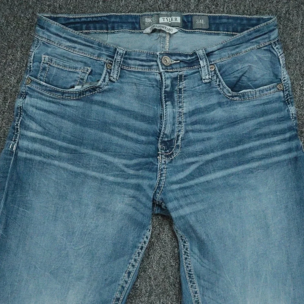 Buckle BKE Jeans Mens 34x34 Blue Tyler Straight Leg Medium Wash 5 Pocket VTG